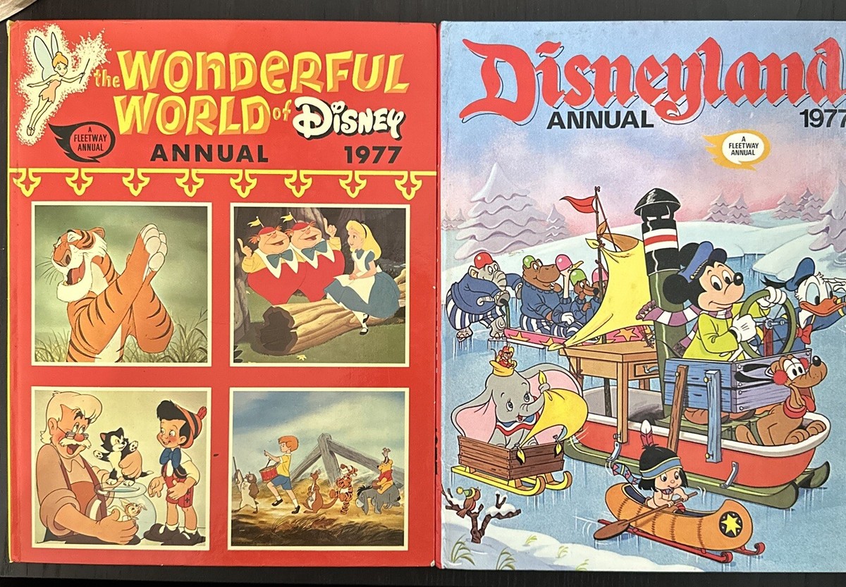 DISNEYLAND ANNUAL 1977 & WONDERFUL WORLD OF DISNEY ANNUAL