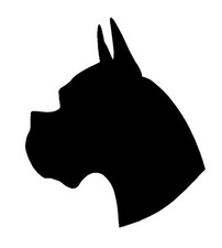 Custom Vinyl Car Decal Sticker Boxer Dog