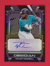 2021 Panini Obsidian Taylor Trammell 51/99 Autographs Electric Etch Purple #5