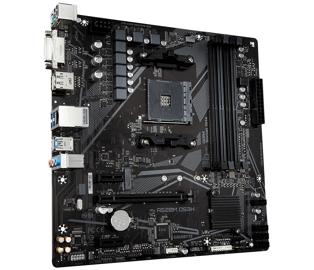 Gigabyte A520m Ds3h V2 Motherboard Sockel Am4 Micro Atx - Bild 2