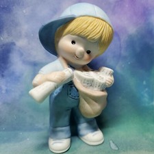 Enesco Country Cousins Scooter delivering newspapers 1983