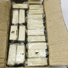 LOT OF 18 PERFECT VISION PVMSJ41VY MODULAR SURFACE SINGLE JACK IVORY