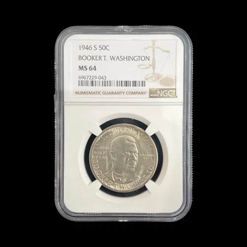 1946-S Booker T. Washington Half Dollar 50C - NGC MS64 - 0261