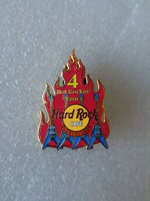 Hard Rock Cafe Cleveland 4th Anniversary Hot Rockin' Years Pin