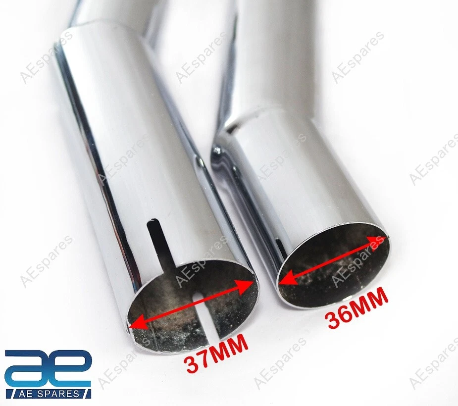 2X ADAPTADOR SILENCIADOR TUBO ESCAPE PARA TRIUMPH T100 BONNEVILLE 2001-09 80-03255 S2u Foto 3 de 4