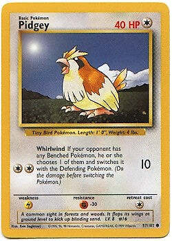 POKEMON BASE SET CARD 57/102 Pidgey