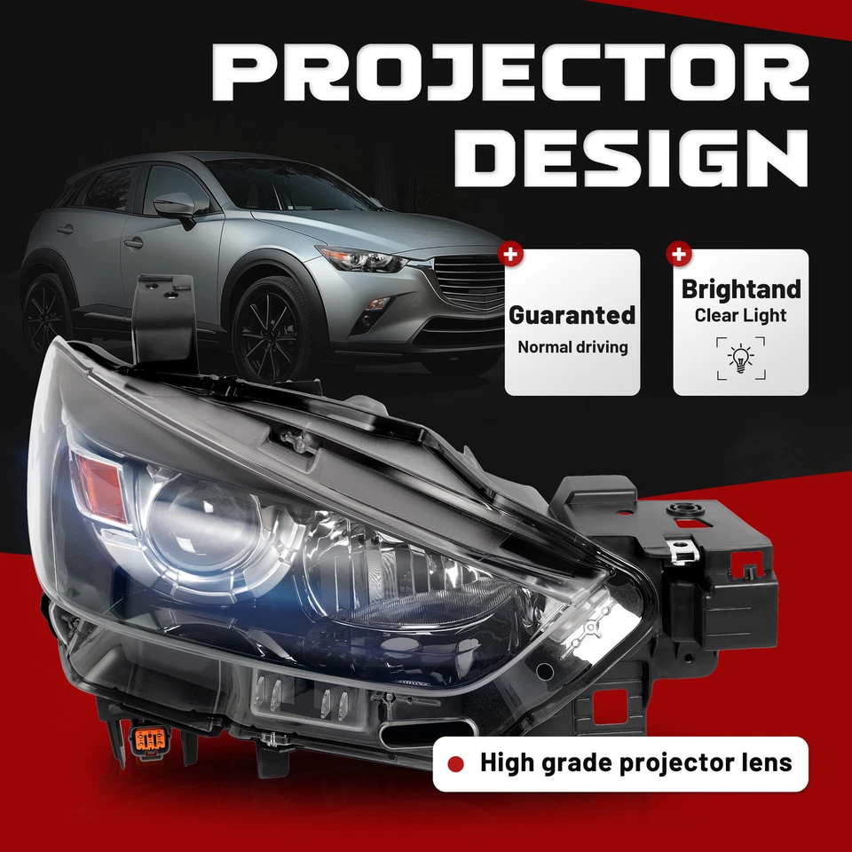 Right Passenger Side Halogen Headlight W/O LED DRL For Mazda CX-3 CX3 2016-2022 Foto 4 de 4