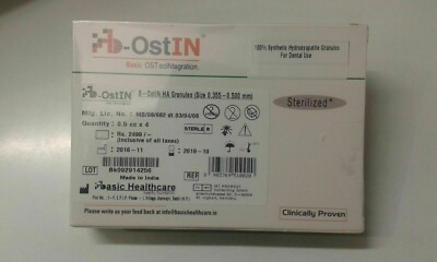 4 X B-OSTIN Truly Synthetic Biocompatible Bone Graft Substitute 0.5 CC Granules.