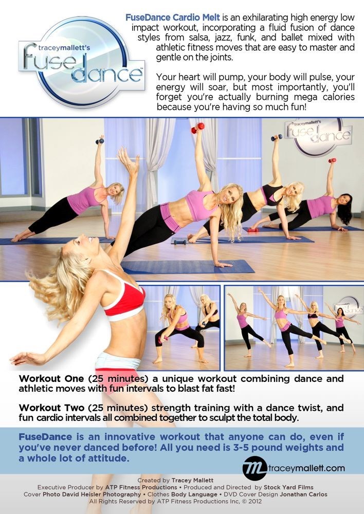 TRACEY MALLETT FUSE DANCE CARDIO MELT DVD WORKOUTS EXERCISE FITNESS NEW  SEALED