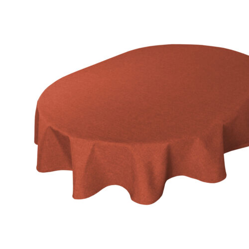 Tischdecke oval Leinenoptik Lotuseffekt Tischwäsche Wasserabweisend Tischtuch - Bild 21 von 127