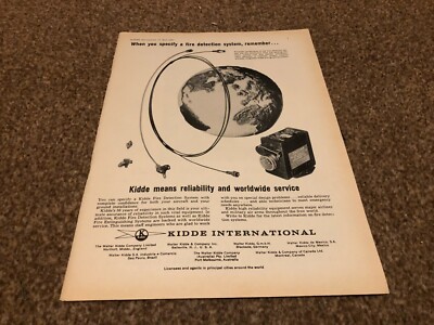 AC69 WERBUNG 11X8 KIDDE INTERNATIONAL BRANDMELDEANLAGEN