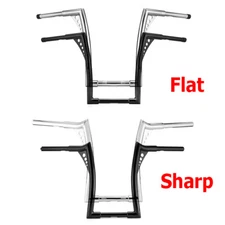 14" DNA Ape Hanger Fat 1.25" Bar Handlebar For Harley Sportster 883 Softail Dyna