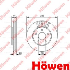 Fits Nissan Leaf NV200 Serena 2.0 Electric Brake Disc Front Howen