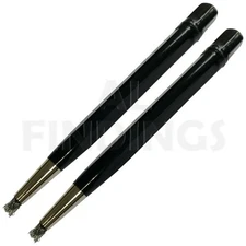 2x STEEL Scratch brush brass steel fiberglass set watch repair rust clean tool
