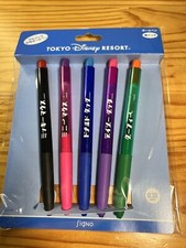 Uni Signo Ballpoint Pen Tokyo Disney Resorts KATAKANA Set of 5 Pencil All Black