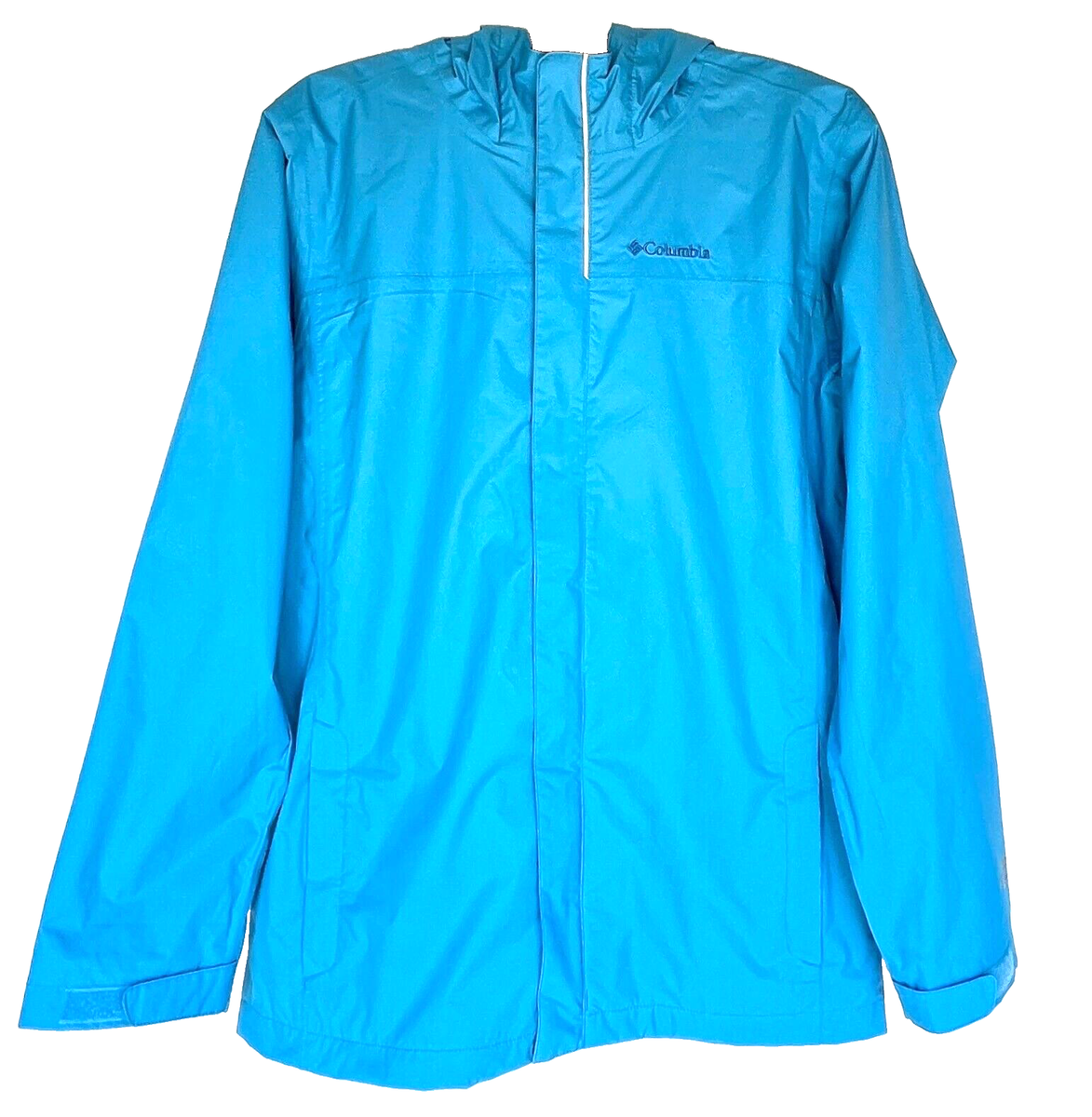 Columbia Kid Nylon Rain Jacket Attach Hood Omni-Tech Waist 42 Columbia Kid Nylon Rain Jacket Attach Hood Omni-Tech Waist 42