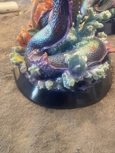 Boris Vallejo & Julie Ball Figurine 11.5“ Tall Mermaid & Sea Dragon - Picture 5 of 11
