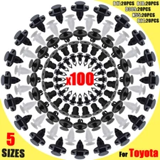 100 x For Toyota Prado Door Trim Clips Screw Mounting Grommet Wheelarch Retainer