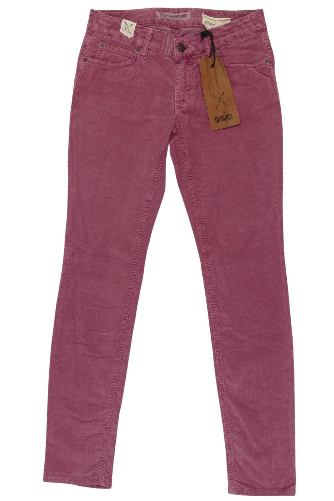 Drykorn on _2 Women's Jeans Trousers W28 L34 28/34 Pink Washed Straight Cord