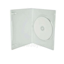50 Solid White 14mm Standard Single CD DVD Movie Case Storage Box for Wii Game