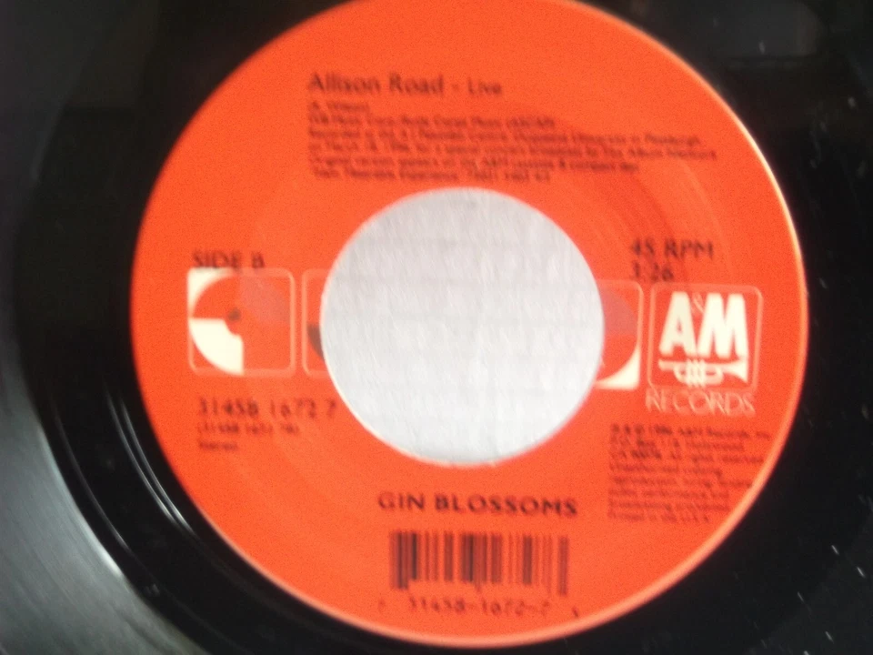 Gin Blossoms,A&M, "As Long As It Matters",US,7" 45, 1996 classic rock, Mint Foto 2 de 2