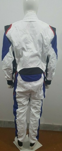 Traje Go Kart Cordura - blanco-azul-negro con tuberías rojas - oferta especial - Imagen 6 de 6