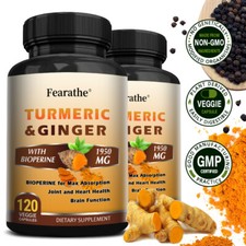 Turmeric Ginger With Bioperine 1950 Mg Joint And Heart Health Brain Function