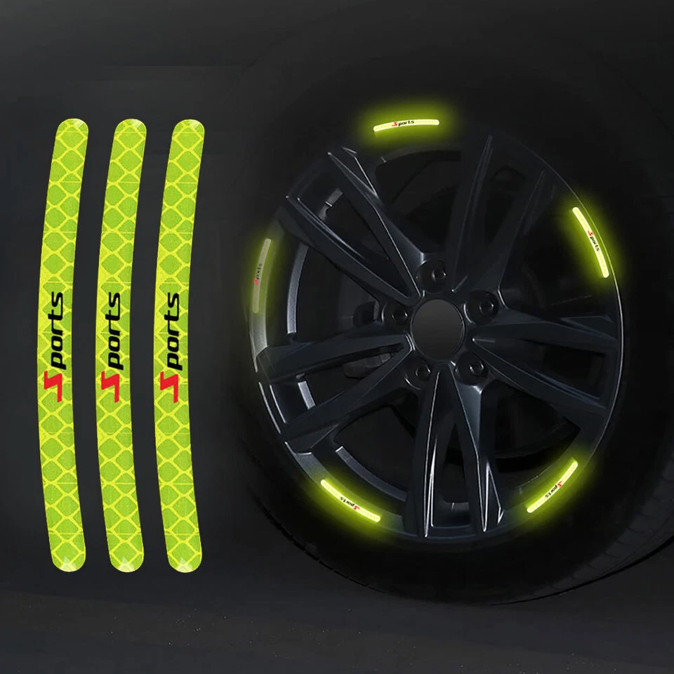 20× Sports Reflective Sticker Strip Wheel Hub Rim Stripe Decal Car Accessories — 第 2/4 张图片