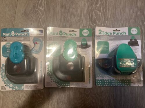Lot 3 We R Memory Keepers 8 Paper Punch Snowflake, Garland Die-Cut Punch 6 inch