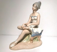 Vintage Porcelain Sitting Ballerina, Sanbo Valencia Spain