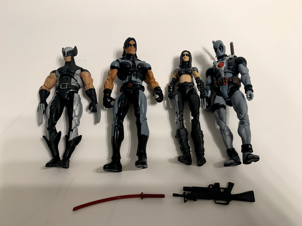 Marvel Universe 3.75 figure X-force lot   X-23 Deadpool Warpath Wolverine