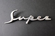 'SUPER' CHROME CAR DOOR BADGE, SCRIPT, 6359024. 196mm.	Prob. HILLMAN SUPER MINX