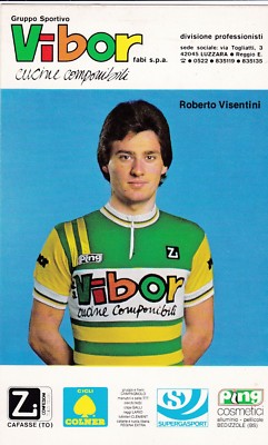 Cycling/cycling postcard ROBERTO VISENTINI sq. VIBOR 1970s original