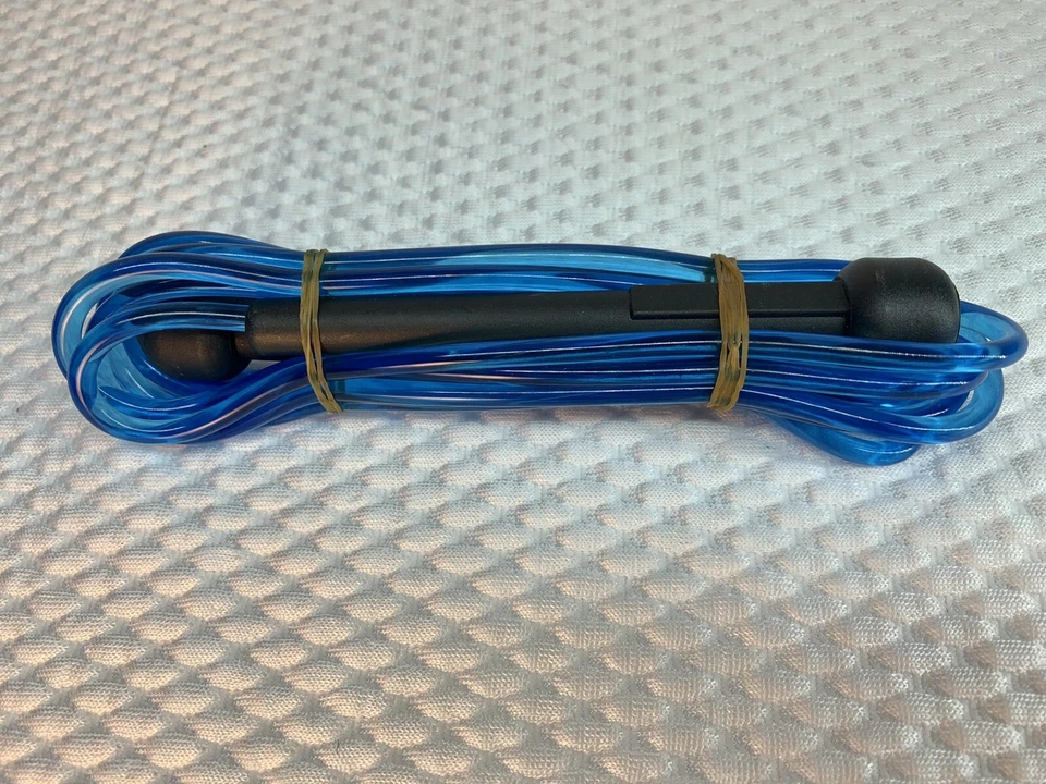 Corda de velocidade SUNNY Health & Fitness, azul 106" corda de salto longa com alças pretas - Imagem 2 de 4