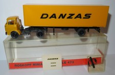 RRM ROSKOPF #473 HO 1/87 CAMION BERLIET GAK 1965 SEMI REMORQUE DANZAS IN BOX
