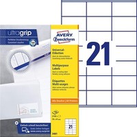 Avery Zweckform 3481 Adressaufkleber (2.100 Klebeetiketten, 70X41Mm Auf A4, Papi