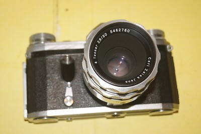 ZEISS CONTAX F 35MM SLR CHROME M42 CAMERA w Tessar Auto lens | eBay