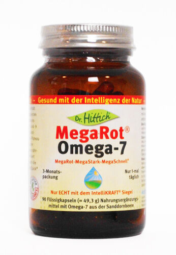Dr. Hittich Mega-Rot Omega-7, 90 Kapseln, Sanddorn-Extrakt, MegaRot, MHD 08/25 - Bild 1 von 1