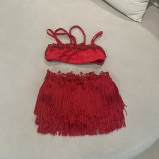 Dress Up- M Child - Halloween - 2 Piece Red W Stones Custom Made