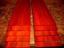 TEN (10) THIN, KILN DRIED, SANDED EXOTIC PADAUK 12 X 4 X 1/4" LUMBER WOOD