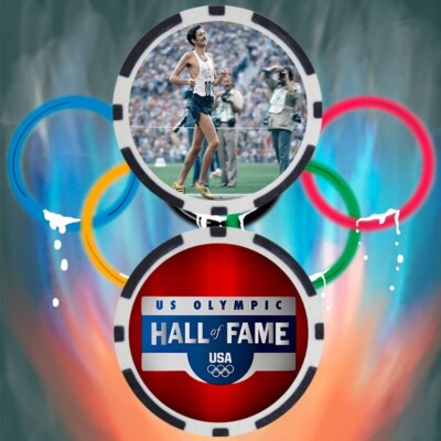 Frank Shorter Track & Field Olympian Collectible Poker Chip Button