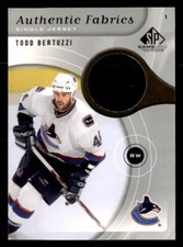 2005-06 SP Game Used Authentic Fabrics #AFTB Todd Bertuzzi Vancouver Canucks {B}