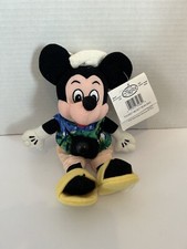 NWT Disney Store Tourist Mickey Mouse Bean Bag Plush Vintage w/Tags