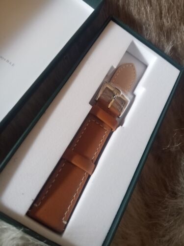 Bracelet de montre 18 mm bronzé B&E haut grain cuir véritable libération rapide Brismassi Esetti - Photo 1 sur 20