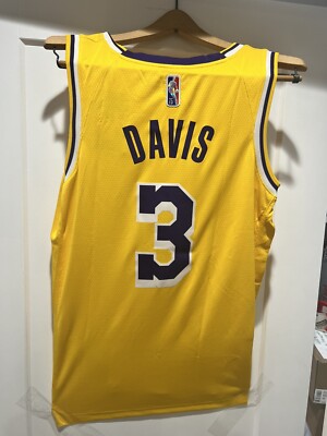 NIKE NBA LA LAKERS ANTHONY DAVIS #3 SWINGMAN JERSEY MENS Sz LARGE