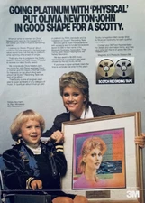 OLIVIA NEWTON-JOHN vintage 1982 ADVERT PHYSICAL SCOTCH RECORDING TAPE