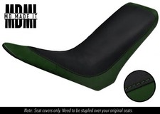 FITS CAGIVA SUPERCITY 125 CUSTOM GRIP VINYL SEAT COVER BLACK & DARK GREEN