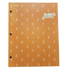 New Mead Five Star We Mean Green Recycled 2 Pocket Folders Orange Paper USA