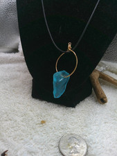 hawaii BLUES Sea glass jewelry hawaii sea glass necklace 18 black leather chord