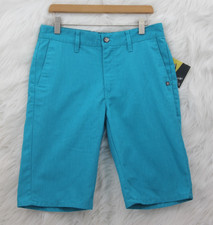 Volcom V Monty Stretch Chino Shorts Big Youth 28/16 Aqua Blue Modern Fit Surf